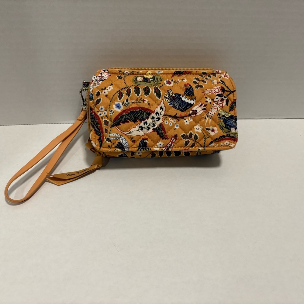 Vera Bradley Women's Mustard Floral Wristlet